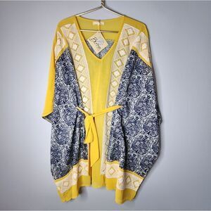 ModCloth Ryu Tunic Top Bloom Boutique Yellow Spring Size Large